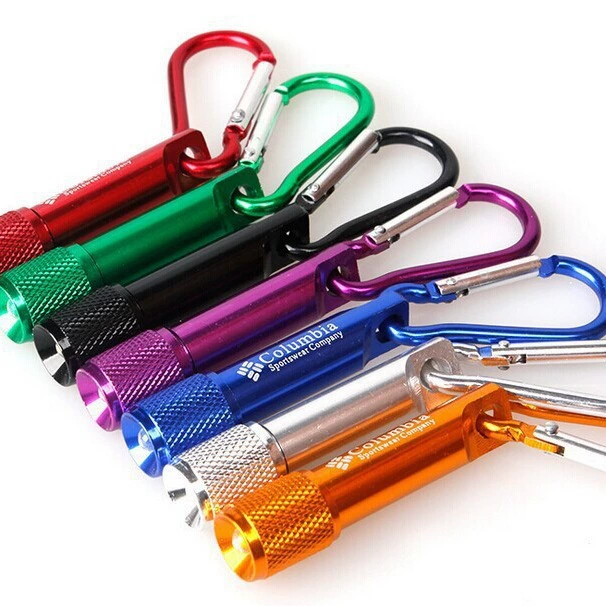 Колумбийский фонарик альпинистская Пряжка маленький фонарик мини-подарок выгравированный логотип фонарик светодиодный фонарик