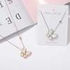 Golden necklace, fashionable chain for key bag , Japanese and Korean, pink gold