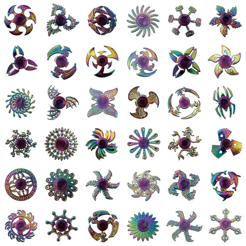 Handheld Rotating Metal Fingertip Spinner for Adults, Stress-Relief Alloy Finger Spinner, Colorful Captain America Spinner Toy Wholesale