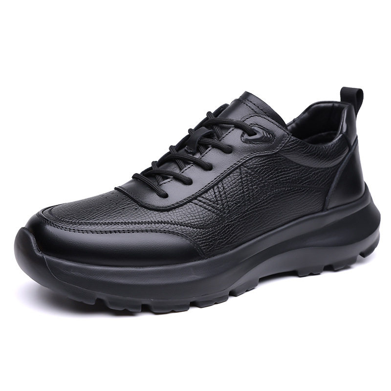 Giày thể thao nam tăng chiều cao, da phong cách casual, đế bằng gót thấp — H5539 màu nâu, H5539 đen, H5539-G tăng chiều cao màu nâu, H5539-G tăng chiều cao màu đen