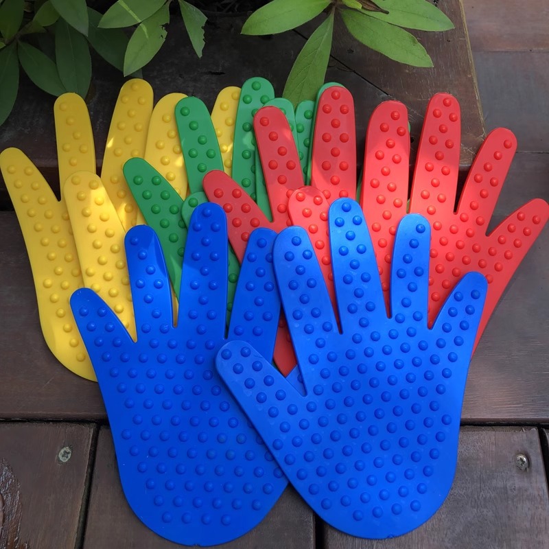 huellas de manos huellas de pies sensoriales juego de entrenamiento de equilibrio táctil almohadilla de salto juguete para niños mano y pie y equipo de palma