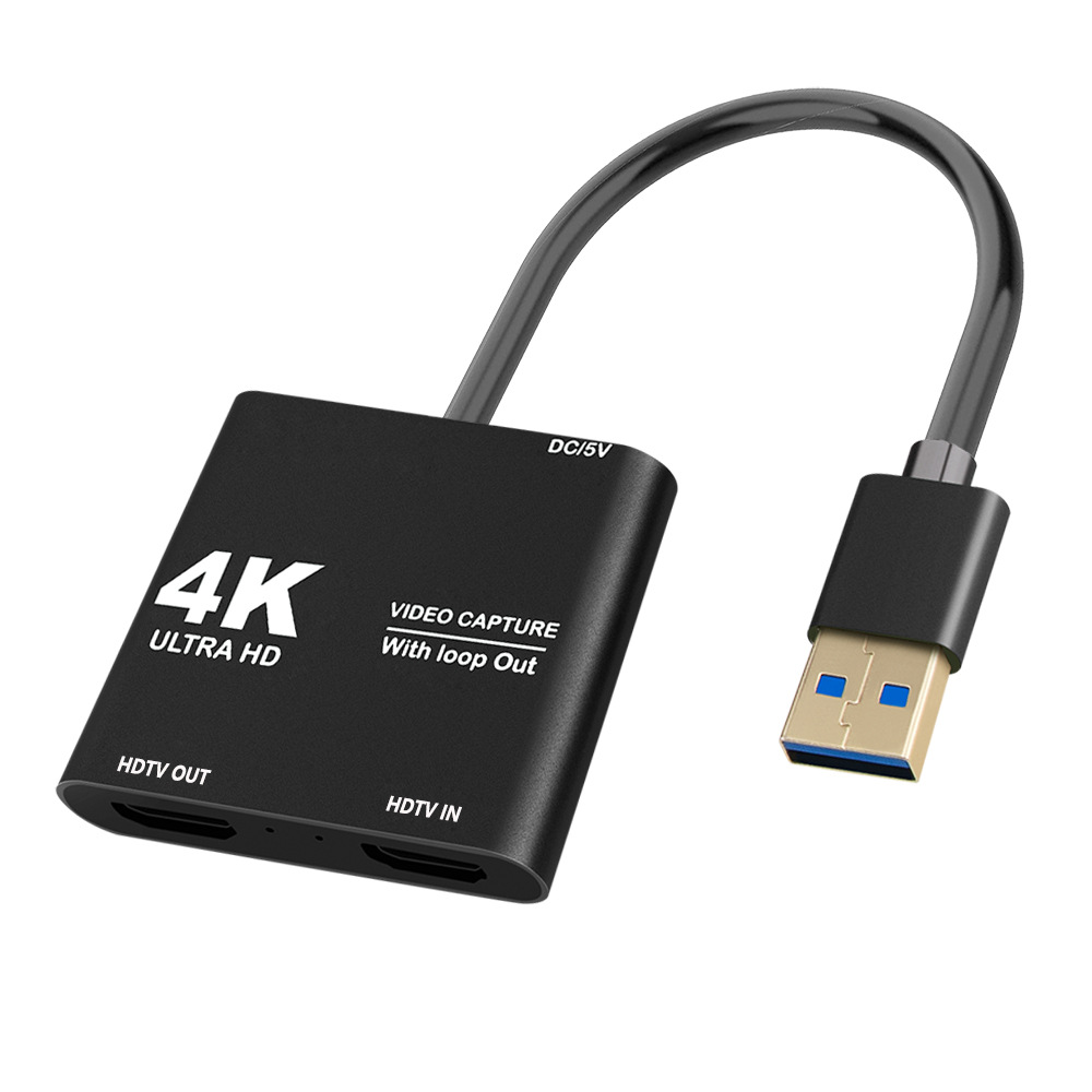 4K 1080p USB 3,0 a HDTV compatible video audio juego tarjeta de captura con bucle 1080P60FPS