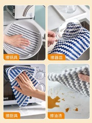 Special kitchen dish cloth, household absorbent, no shedding, oil-resistant, table wiping coral velvet cleaning towel