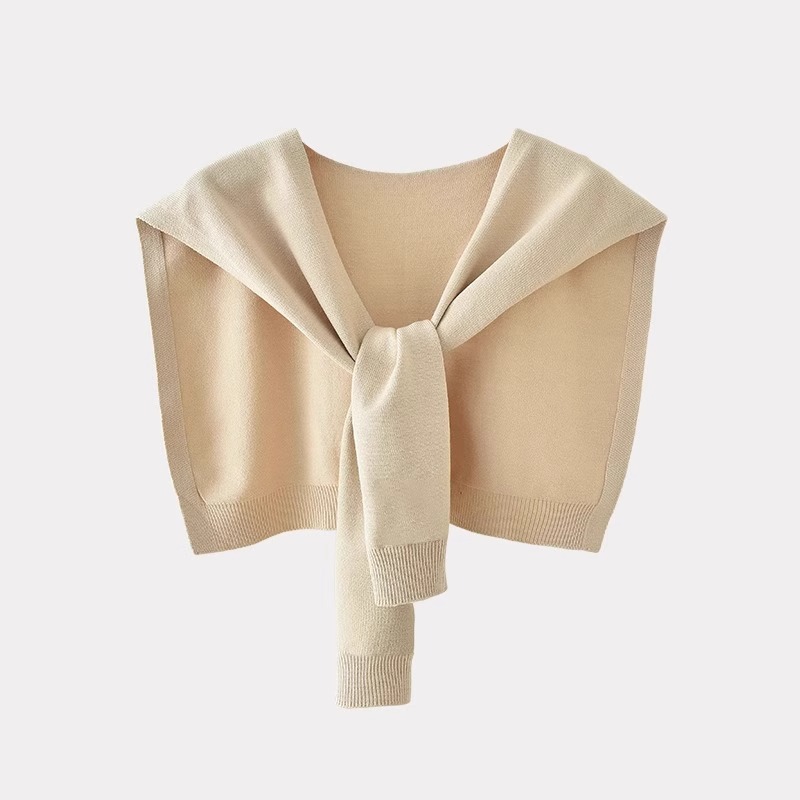 Pequeña capa de punto para mujeres de verano con primavera y otoño nuevo cardigan protector solar hombro delgado capa roja elegante