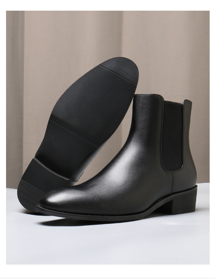 Stivali da uomo alla moda, stivali a metà tubo autunno e inverno_voghion.com
