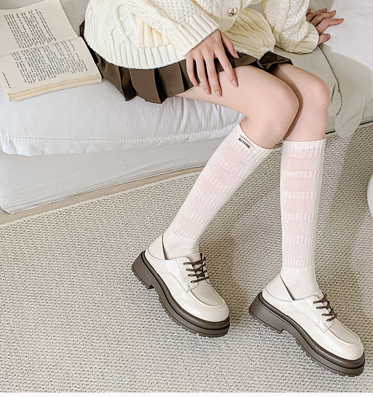 Women's Streetwear Solid Color Cotton Crew Socks A Pair display picture 8