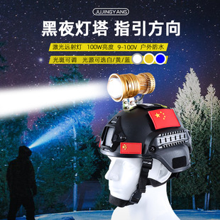 12v headlamp Zoom laser monitor LED strong light long-range white light yellow light 9-100V outdoor waterproof headlamp