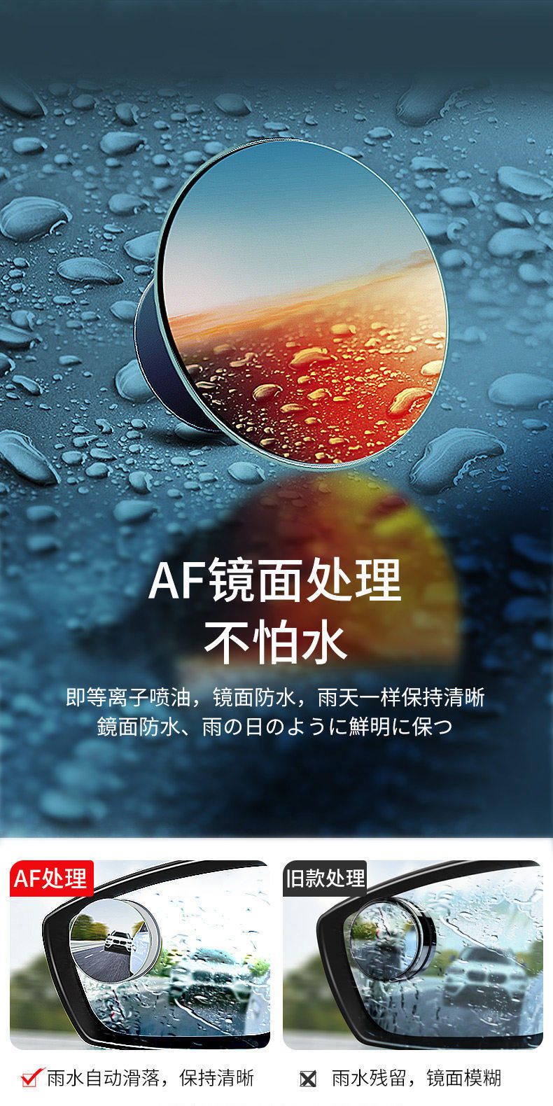 Reversing Assist Mirror, Ultra-Clear Rearview Mirror, Small Round Mirror, Reflective Device, Wide-Angle Car 360-Degree Blind Spot Mirror