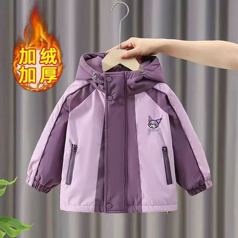 Девочка плюс флисовая куртка осенью и зимой 2024 новые детские куртки
