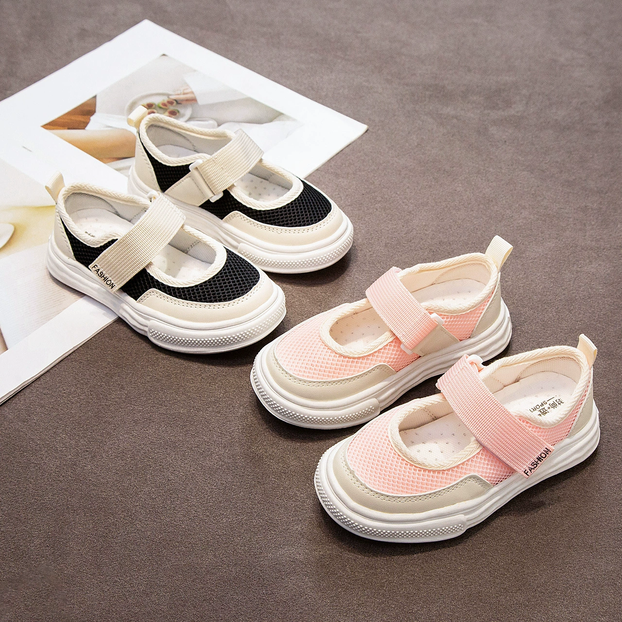 Детская летняя кроссовка Кампус Мероприятия Основы Маленькие белые туфли дышащие и износостойкие дикие модели производителей P на складе