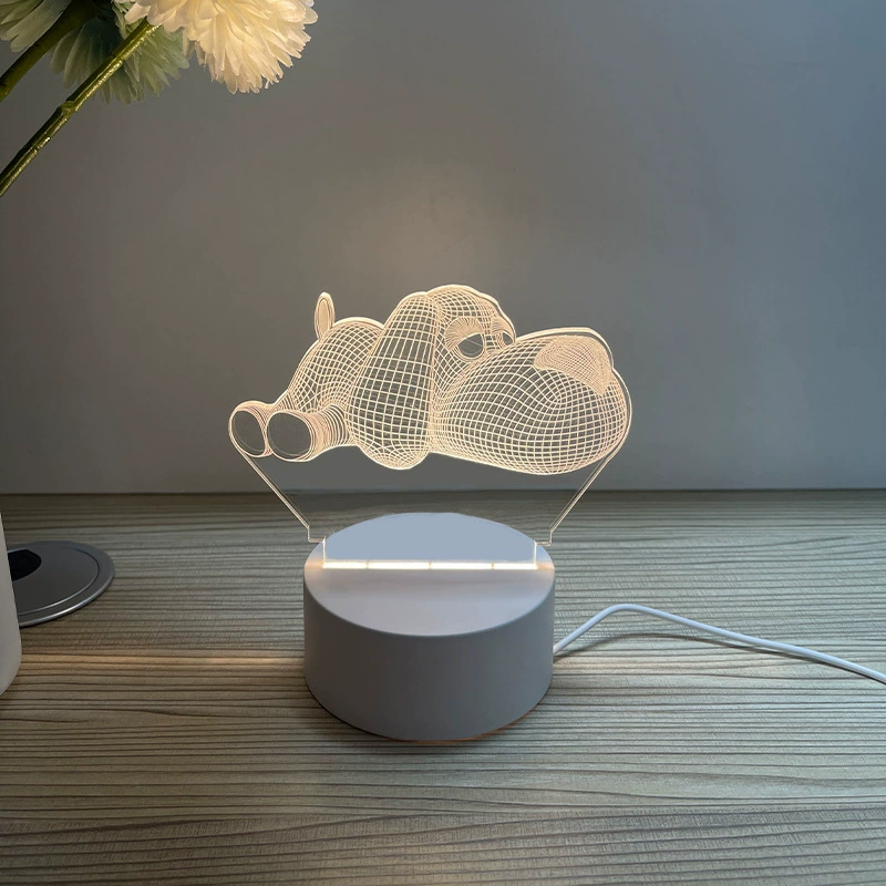LED-ночник Creative Touch, питание USB/батарейки, 3D-акриловый дизайн, 15×5,5×20,5 см