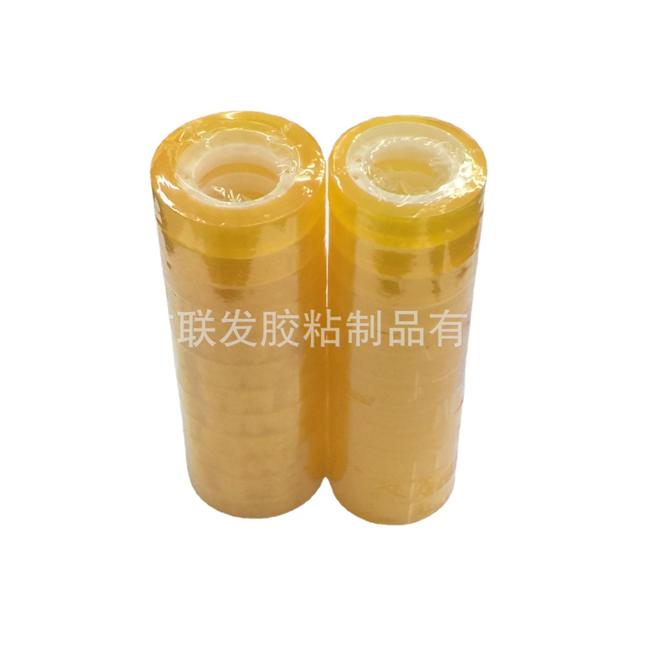 义乌联发金色透明文具胶带印度出口热销黄金色学生胶带
