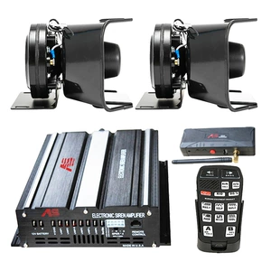 Car-mounted wireless siren amplifier, loudspeaker, high-frequency speaker, 600W alarm, A10R5 + Black Hawk speaker