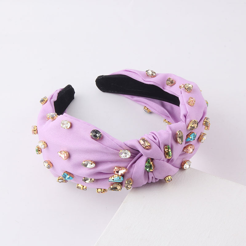 Hair Band Hair Accessories Type Baroque Style Geometric Cloth Inlay Artificial Rhinestones Hair Band