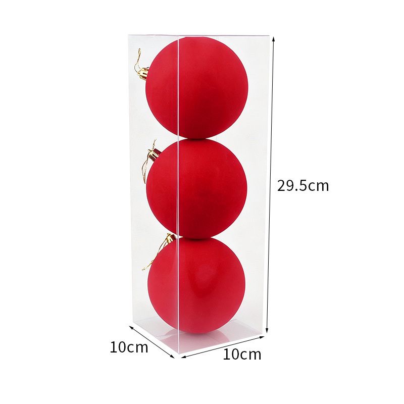 Bolas de Navidad 10CM / 3pcs Bolas de Navidad flotadas Bolas de plástico Colgante de Navidad atmósfera de vacaciones