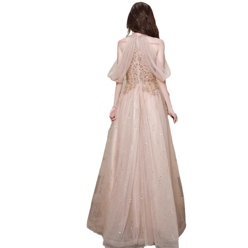 Vestidos de noche de alta gama para mujer, elegantes y lujosos, de estilo exclusivo y etéreo, ideales para estudiantes, anfitrionas y actuaciones de coros.