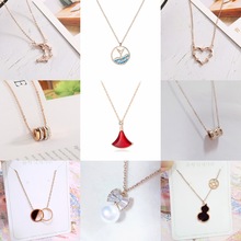 爆款特价热卖复古时尚红琉璃葫芦钱袋项链女钛钢高品质保色饰品