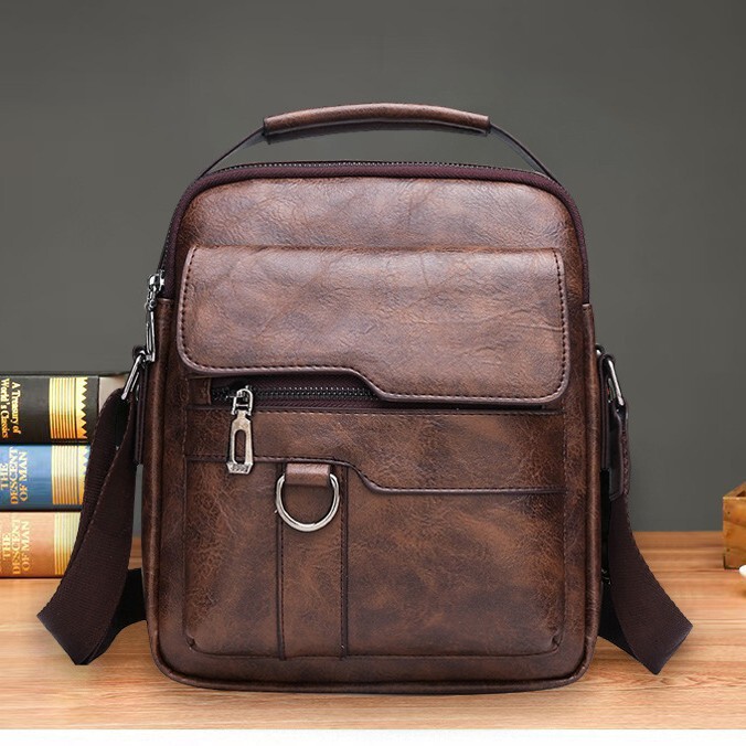 New Men's Shoulder Bag Business Casual Vertical Crossbody Bag Pu Soft Leather Handbag Small Square Bag Travel Backpack New Men's Shoulder Bag Business Casual Vertical Crossbody Bag Pu Soft Leather Handbag Small Square Bag Travel Backpack
