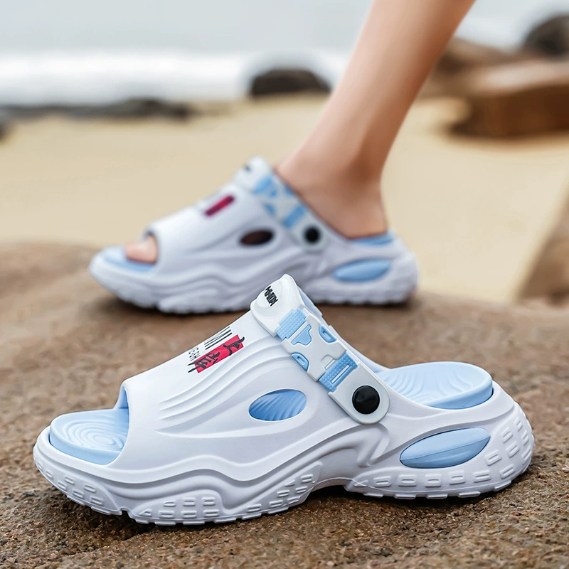 Мужские сандалии 2025, новые летние, на толстой подошве, шлепанцы, двойная носка, высококачественные, для вождения