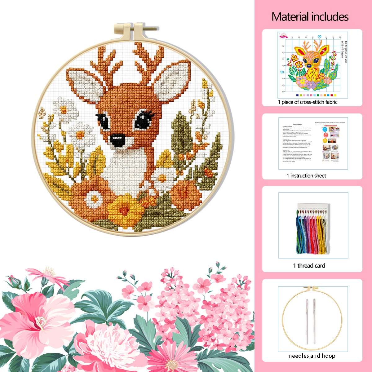 Cutie ciervo - paquete de material + 20CM de goma 1 pc