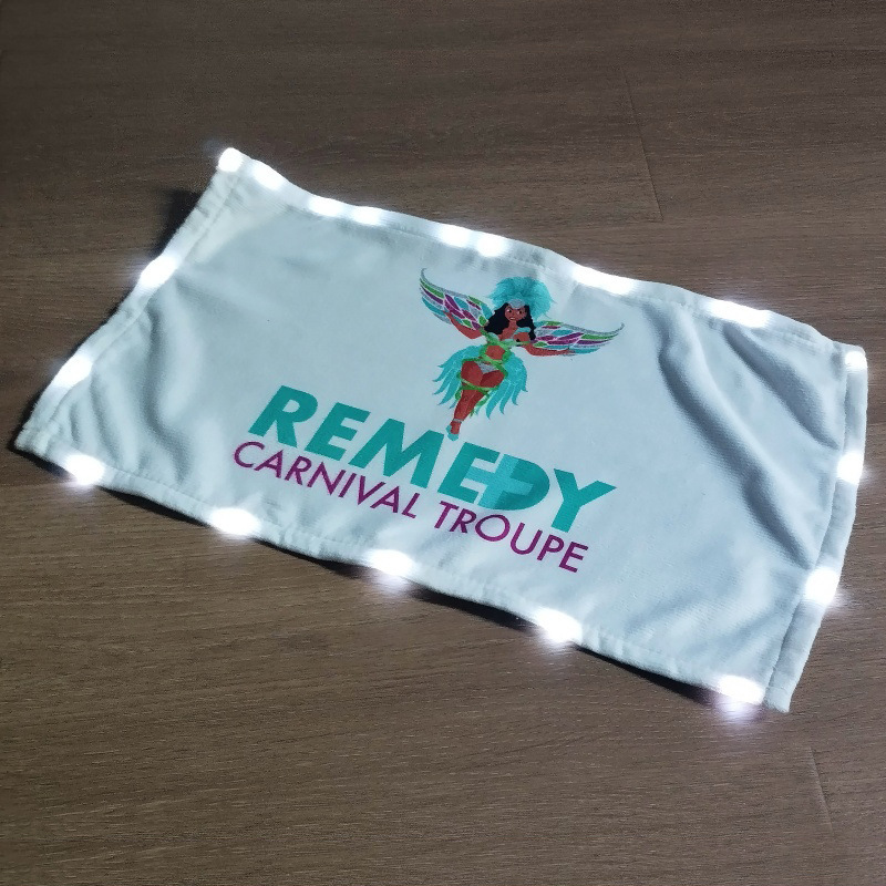 Foreign Trade Customized Led Light-Emitting Rally Towel Event Group Activity Microfiber Fan Cheering Towel