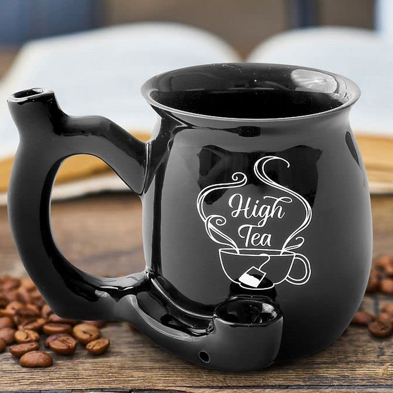 Taza de tubo al por mayor de estilo europeo y americano taza de fumar cerámica transfronteriza creativa hogar Pipa taza de café comercio exterior