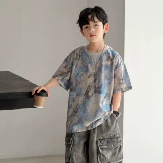 男童潮酷短袖t恤夏装2026新款中大儿童装夏季半袖男孩体恤上衣潮T