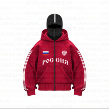 2025新款热销上下双头拉链男士卫衣POG GHB印花小众设计新款外套