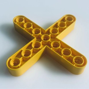 13-hole cross connecting rod large particle building block mechanical gear changeable engineering wonderful pipeline technology parts compatible with Lego