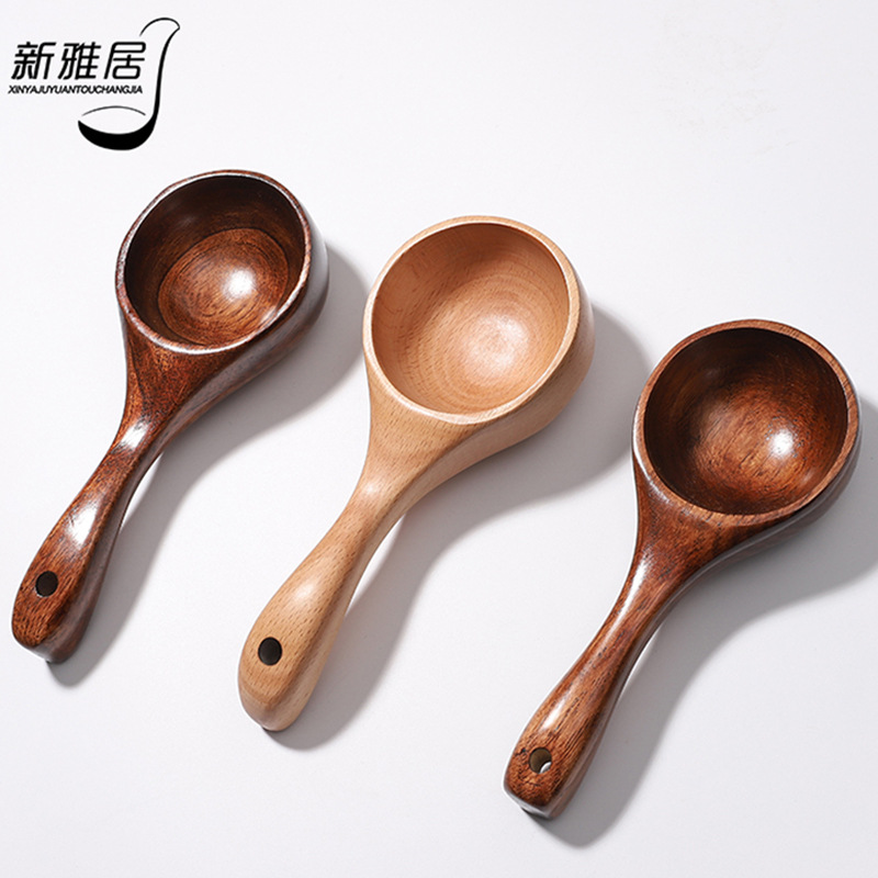 厂家直销日式量米木勺 大号木水瓢酒勺木汤勺 批发木水勺粥勺