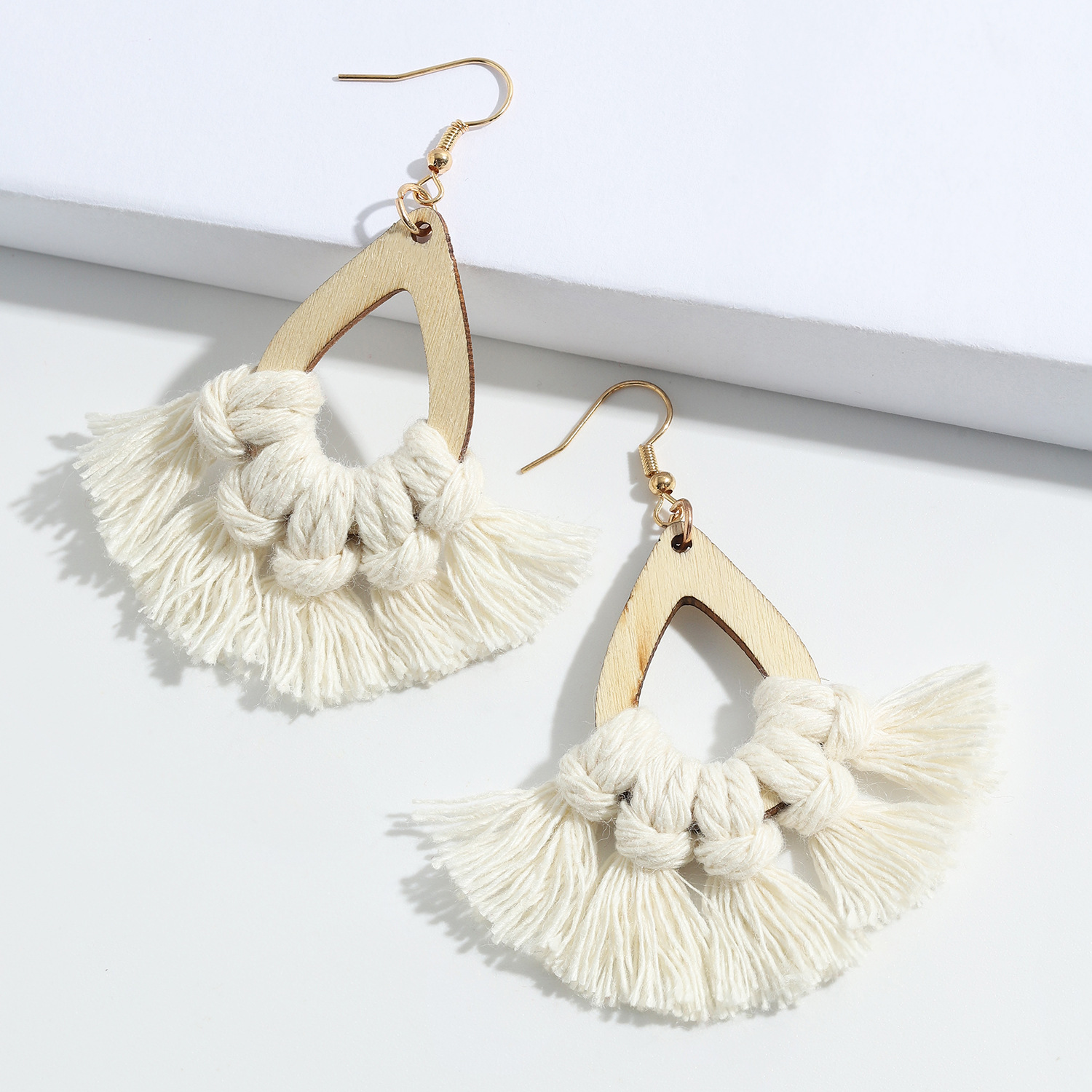 Casual Ethnic Style Geometric Cotton Thread Tassel Women's Drop Earrings 1 Pair display picture 64