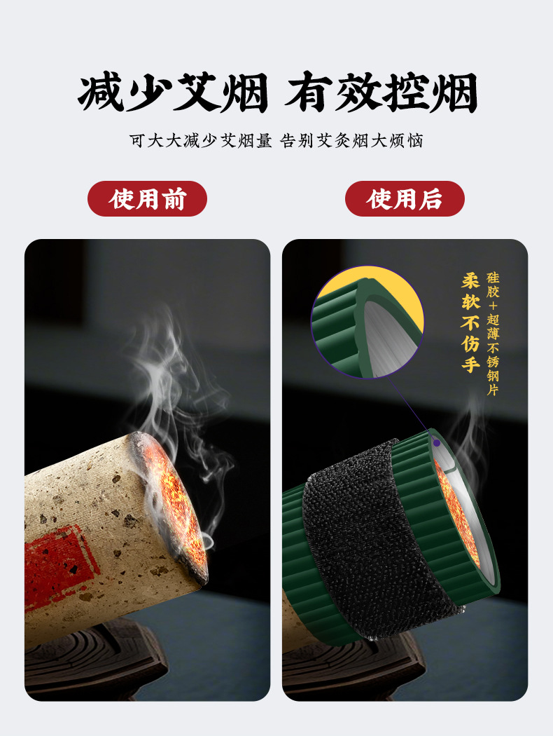 Qichun Three-Year Aged Moxa Sticks 7x20cm 2 Pack Handmade Pure Mugwort Rolls for Whole Body Moxibustion specifications