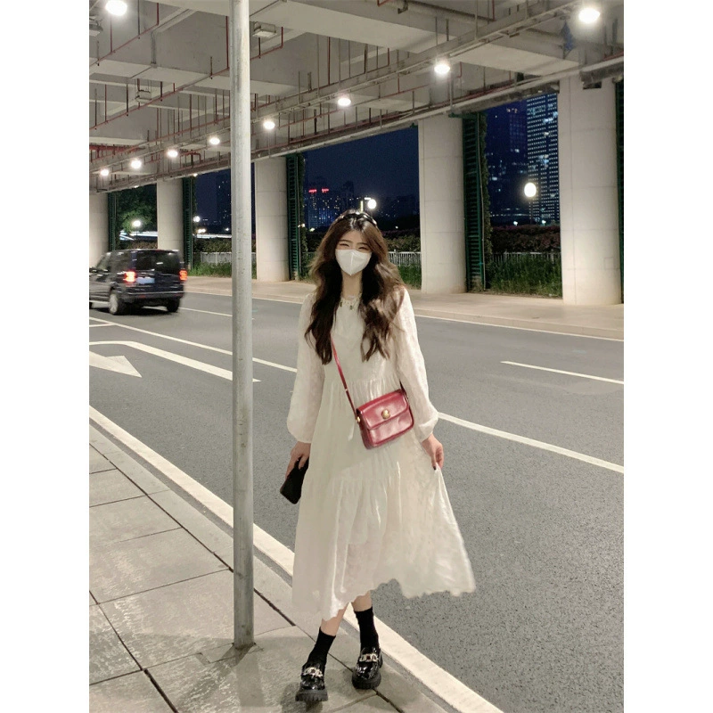 Реальная цена # супер сказочный кружевное платье с длинными рукавами с вышивкой