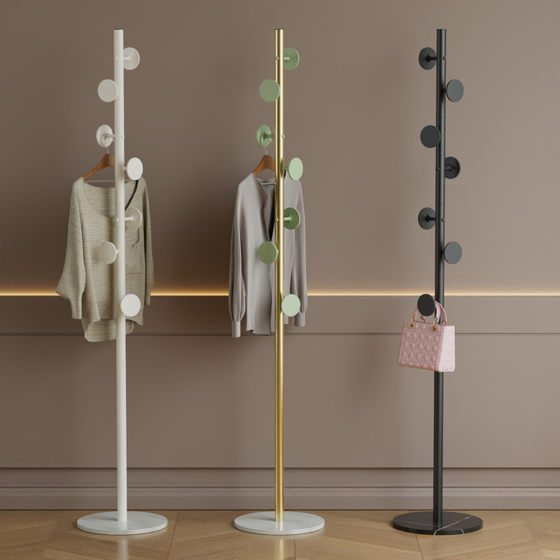 Simple Metal Coat Rack for Small Spaces, Creative Floor-Standing Clothes Rack, Trendy Small Rock Slab Base Hat Rack Simple Metal Coat Rack for Small Spaces, Creative Floor-Standing Clothes Rack, Trendy Small Rock Slab Base Hat Rack