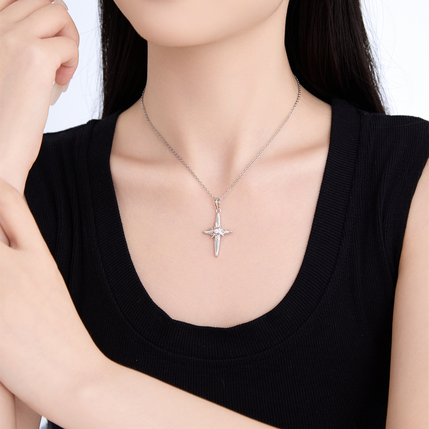 Colgante de Estrella para Collar de Aleación de Cobre Galvanizado