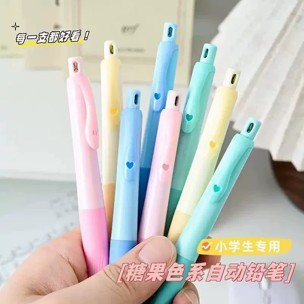 Continuous Thick Lead Black Pencil 2.0 Dolphin Cute Posture-Correcting Automatic Pencil for Elementary School Students and Children to Practice Writing