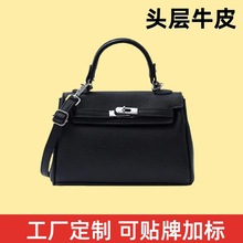 跨境女包通勤手提质感真皮时尚凯莉包斜挎新款简约女挎包包百搭潮