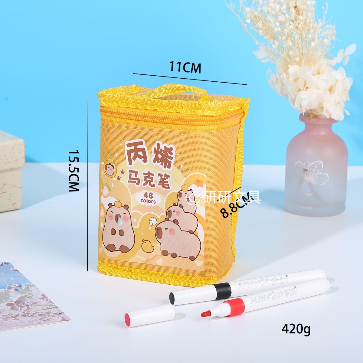 Lápiz de acrílico líquido directo 96 color opaco color pincel de color plegable especial para estudiantes de arte acuarela transfronteriza