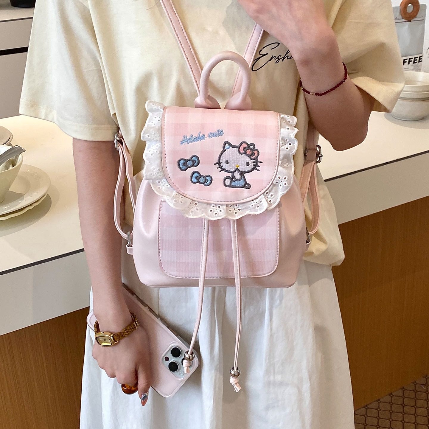 Mochila, mochila de verano, nicho de dibujos animados, gato nuevo estilo coreano, estudiantes lindos, 2026 moda femenina
