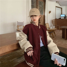 韩版复古棒球服女秋季新款百搭情侣上衣原宿风少女炸街外套夹克潮