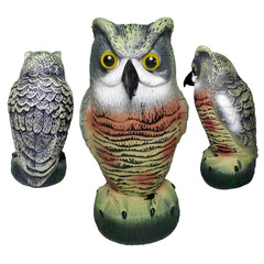 アマゾンはフクロウの庭園の装飾をまねて偽の鳥のowlをまねてネズミのフクロウの模型の発声を追い払います。