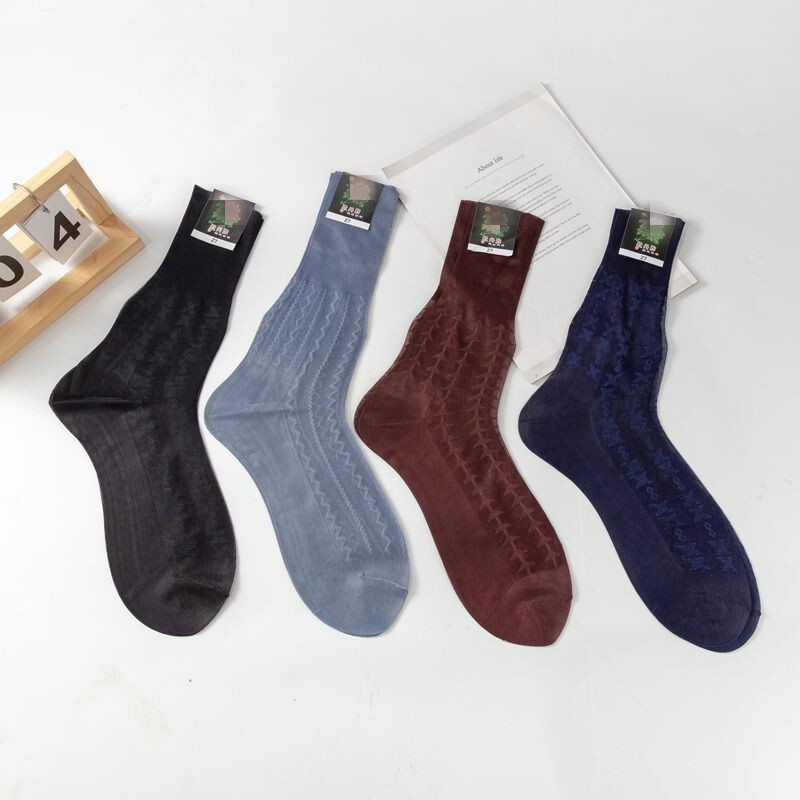 Peony Brand Old-fashioned Silk Socks Men's Double Bottom Capelung Nylon Socks Middle-aged and Old Summer Breathable Cold Short Silk Socks Peony Brand Old-fashioned Silk Socks Men's Double Bottom Capelung Nylon Socks Middle-aged and Old Summer Breathable Cold Short Silk Socks