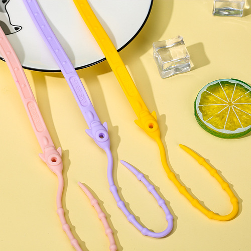 Infant and toddler full silicone pacifier chain baby anti-drop chain food grade pacifier toy chain teether chain