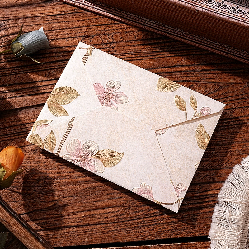 Retro space-time cloud brocade 3D envelope, small size, B6, trial pack, elegant floral design, 优耐
