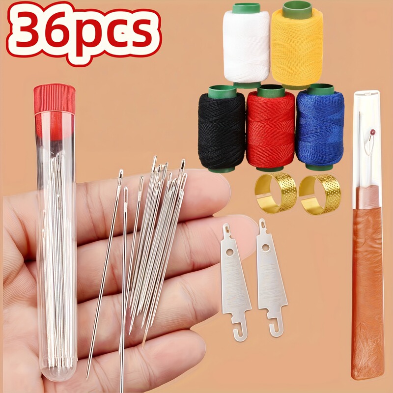 【Grab! 34-Piece Set】Hand Sewing Needles, Mattress Needles, Shoe Needles, Handmade Quilt Needles, Long Needles, Large Hole Needles, Curtain Needles, Thick Needles 【Grab! 34-Piece Set】Hand Sewing Needles, Mattress Needles, Shoe Needles, Handmade Quilt Needles, Long Needles, Large Hole Needles, Curtain Needles, Thick Needles