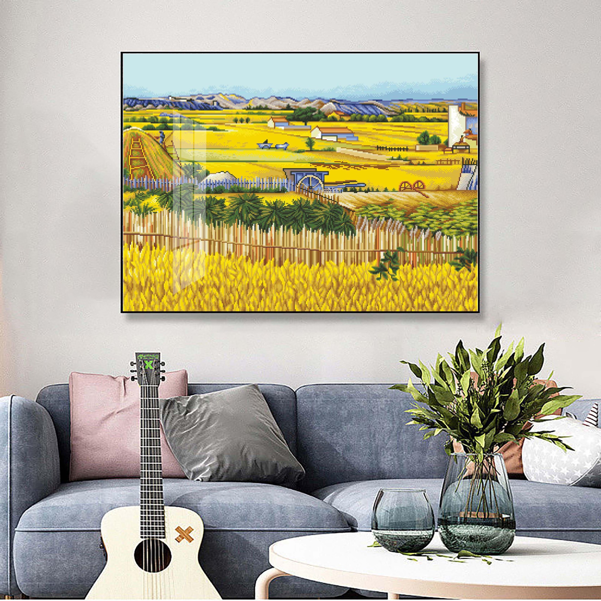 Auténtico Punto de Cruz de la Mona Lisa, Bordado Simple para el Hogar, Hecho a Mano, Estilo Campestre image 5