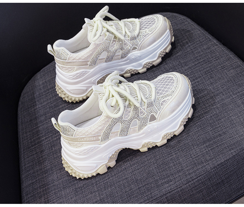 Giày sneaker nữ đế dày tăng chiều cao lưới thoáng khí mùa hè 2026 — Trắng 5075, Champagne 5075, Tím 5075 chi tiết 14