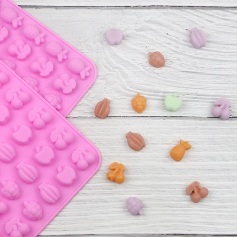 Mini Candy 66 Фруктовый силиконовый формочня для конфет Jelly Mold леденец огонь краска воск стоящая форма