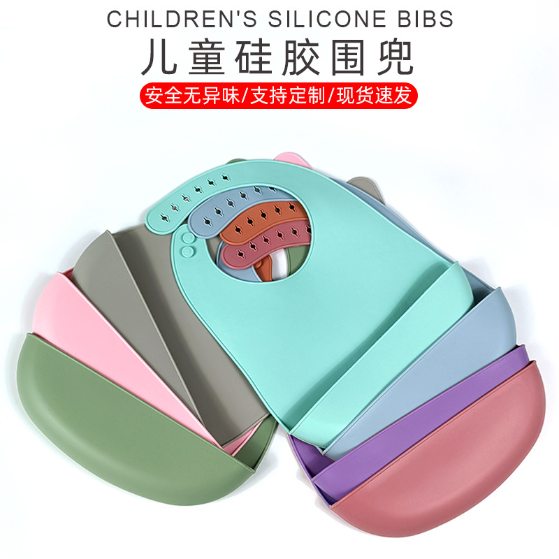 Babero de silicona babero de alimentos para bebés babero del bebé babero de silicona impermeable super suave babero traje babero