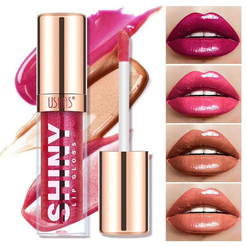 USHAS Europa y América Esmalte de labios de punto transfronterizo Lápiz labial Taza antiadherente Brillo de labios impermeable sin decoloración LG2494A